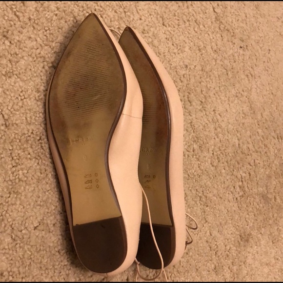 J Crew Lace Up Flats in Light Beige - Picture 4 of 4